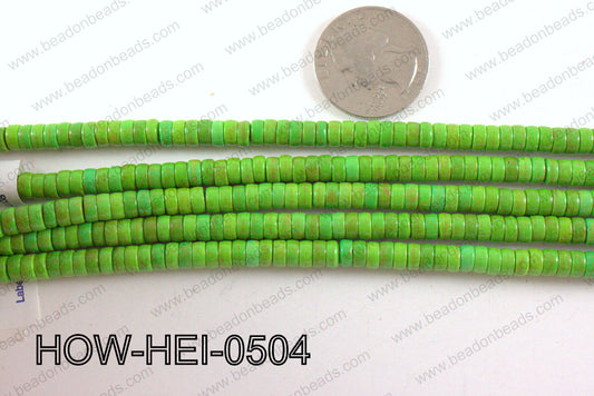 howlite heishi green 5x3mm HOW-HEI-0504