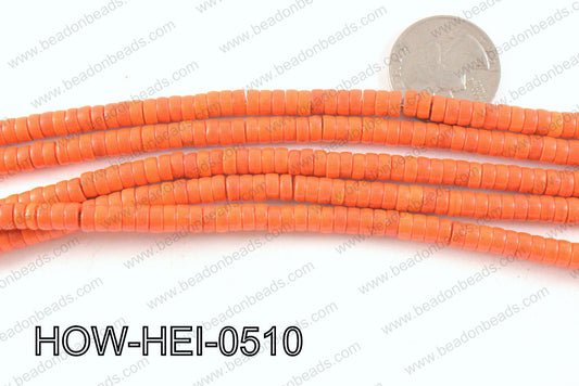 howlite heishi orange 5x3mm HOW-HEI-0510