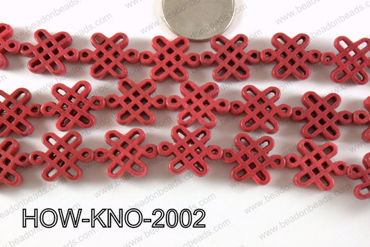 Howlite Chinese Knot 15x20mm HOW-KNO-2002