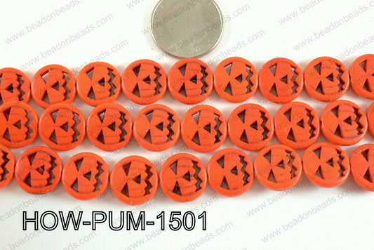 Howlite Pumpkin Orange 15mm HOW-PUM-1501