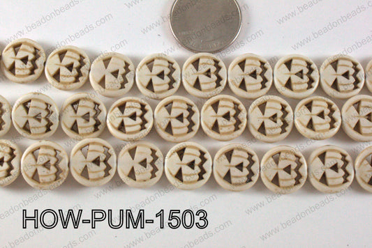 Howlite Pumpkin White 15mm HOW-PUM-1503
