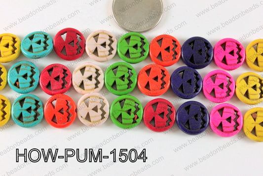 Howlite Pumpkin Multicolor 15mm HOW-PUM-1504
