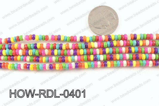 howlite rondelle multicolor 4x2mm HOW-RDL-0401