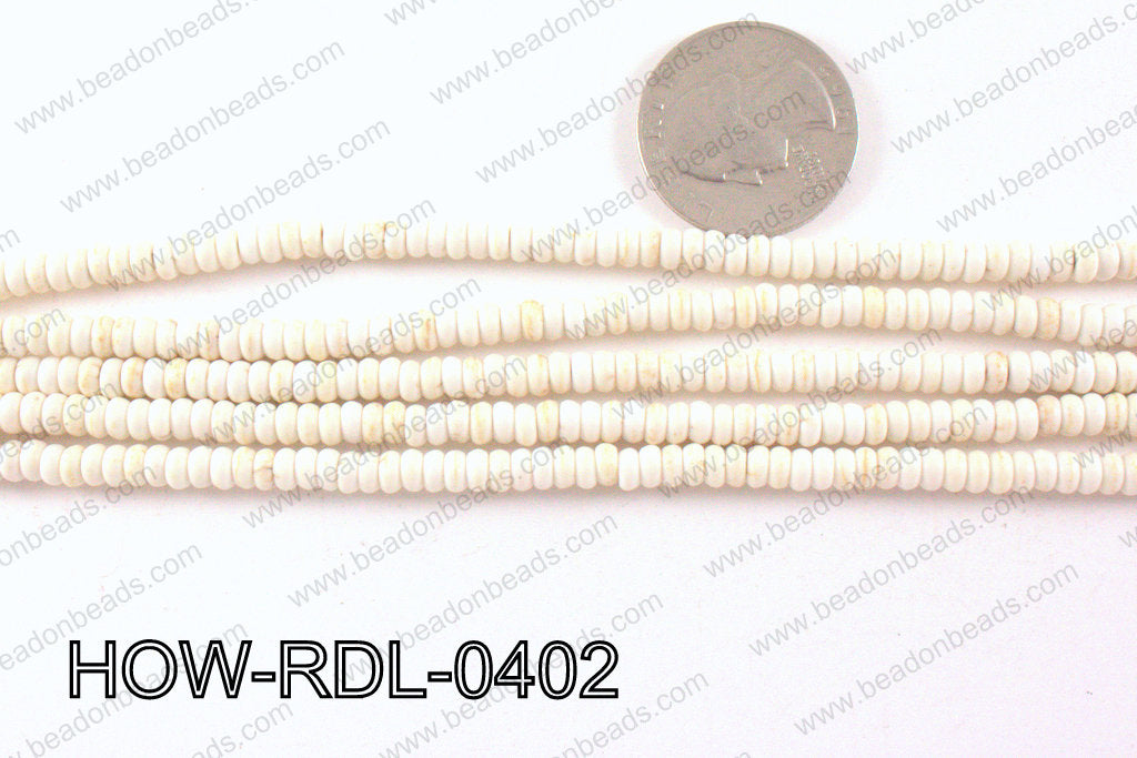 howlite rondelle cream 4x2mm HOW-RDL-0402