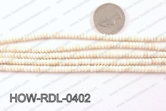 howlite rondelle cream 4x2mm HOW-RDL-0402