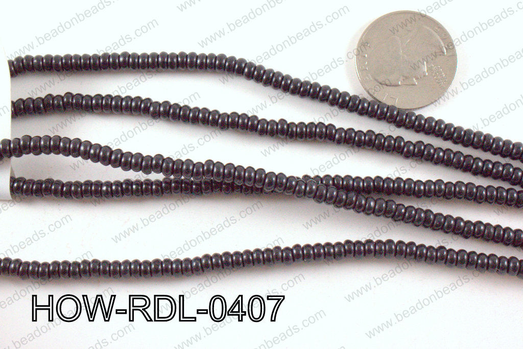 howlite rondelle black 4x2mm HOW-RDL-0407