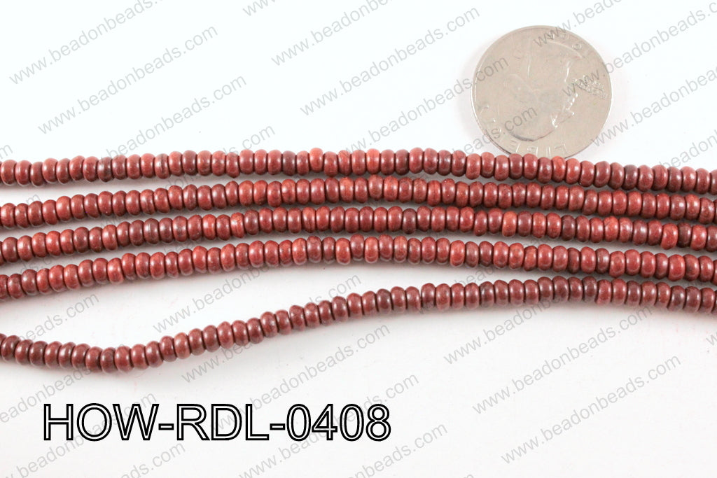 howlite rondelle brown 4x2mm HOW-RDL-0408