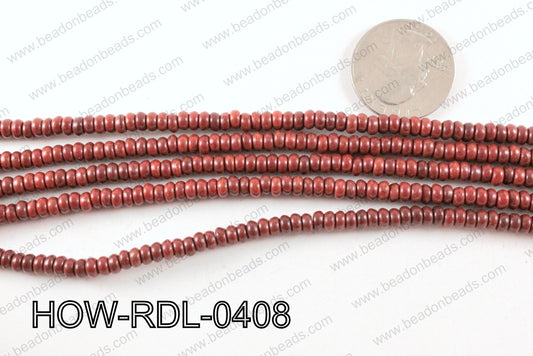 howlite rondelle brown 4x2mm HOW-RDL-0408