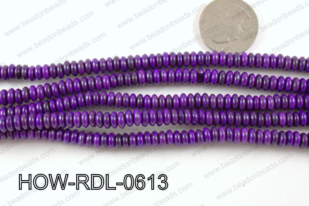 howlite rondelle purple 6x2mm HOW-RDL-0613