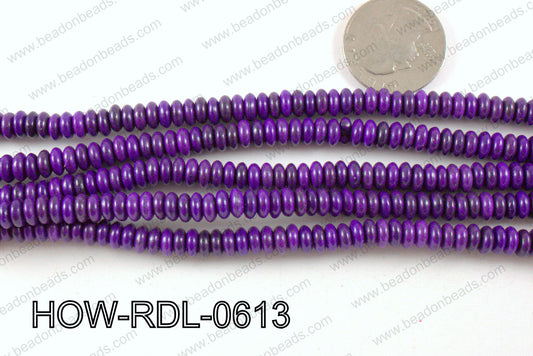 howlite rondelle purple 6x2mm HOW-RDL-0613