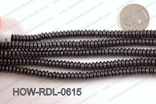 howlite rondelle black 6x2mm HOW-RDL-0615