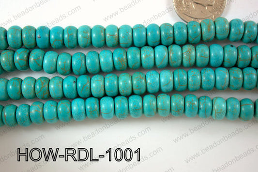 Howlite Rondel 10mm HOW-RDL-1001