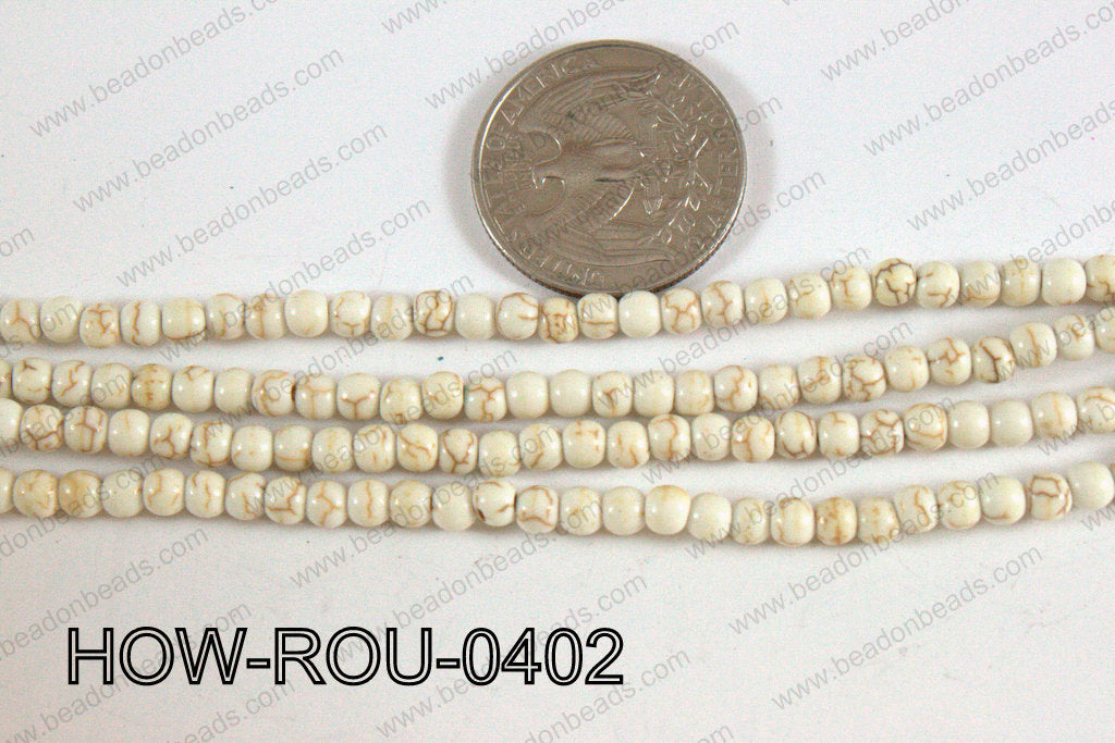 Howlite Round White 4mm HOW-ROU-0402