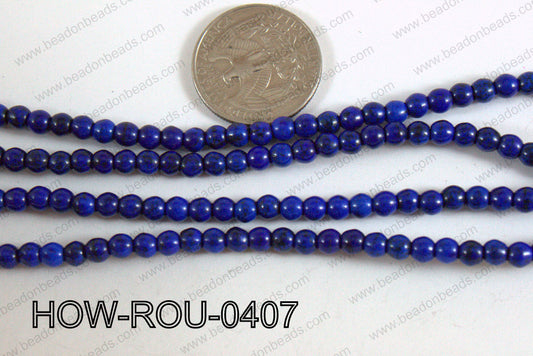 Howlite Round Dark Blue 4mm HOW-ROU-0407