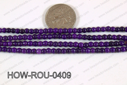 Howlite Round Purple 4mm HOW-ROU-0409
