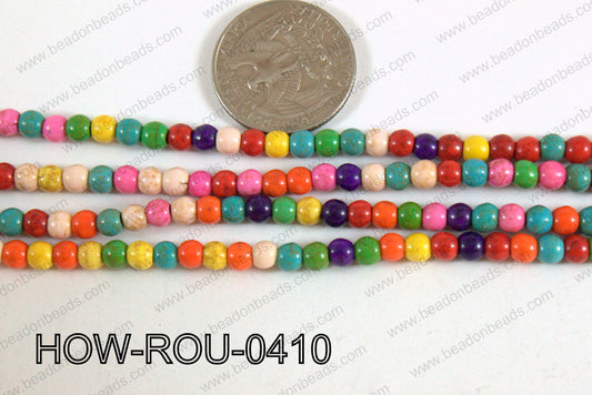 Howlite Round Multicolor 4mm HOW-ROU-0410