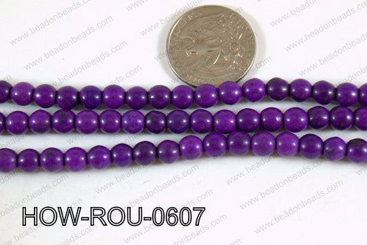 Howlite Round Purple 6mm HOW-ROU-0607