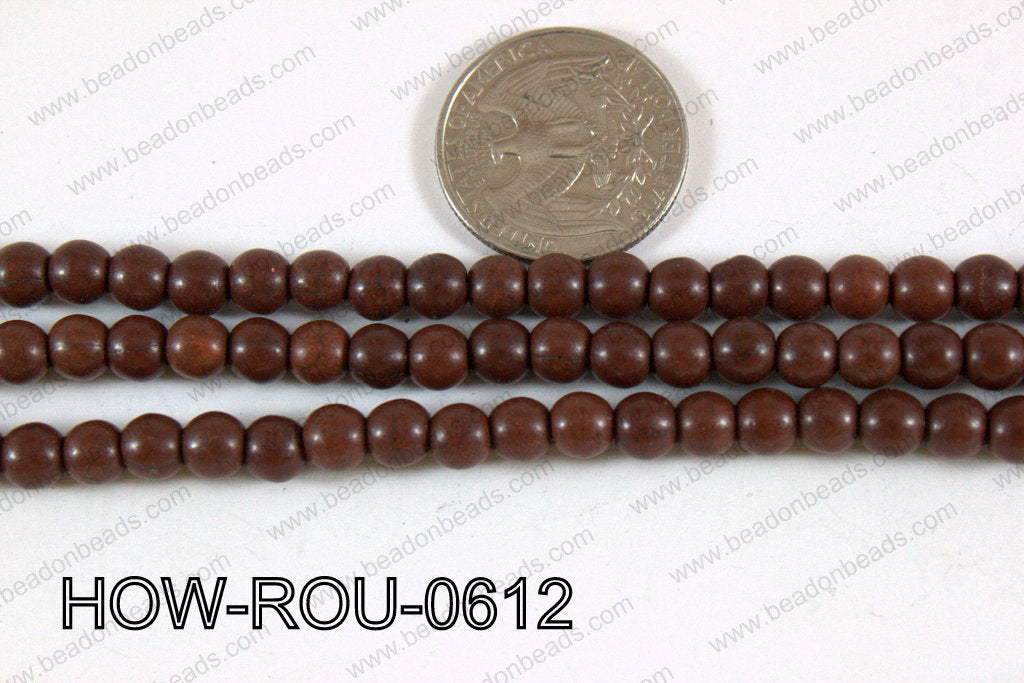 Howlite Round Brown 6mm HOW-ROU-0612