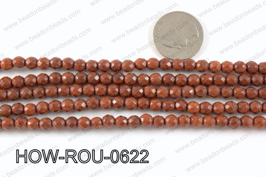 howlite round facted 48 cut brown 6mm HOW-ROU-0622