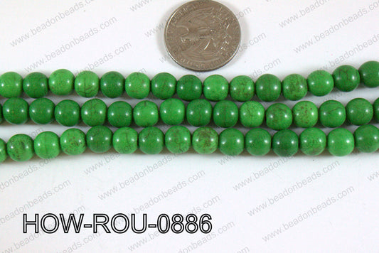 Howlite Round Green 8mm HOW-ROU-0886