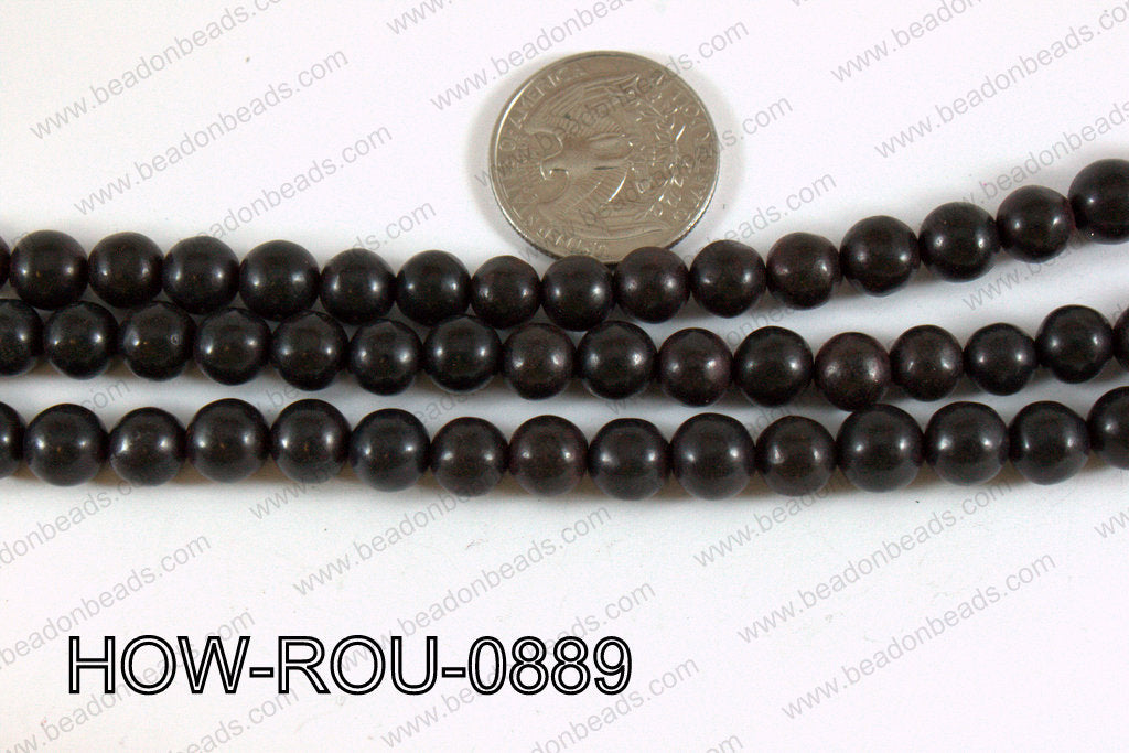 Howlite Round Black 8mm HOW-ROU-0889