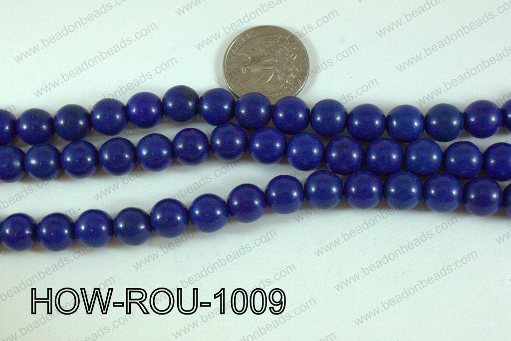 Howlite Round Dark Blue 10mm HOW-ROU-1009