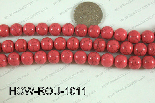 Howlite Round Pink 10mm HOW-ROU-1011