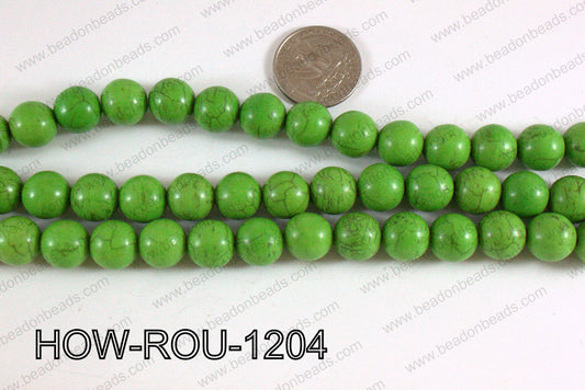 Howlite Round Green 12mm HOW-ROU-1204