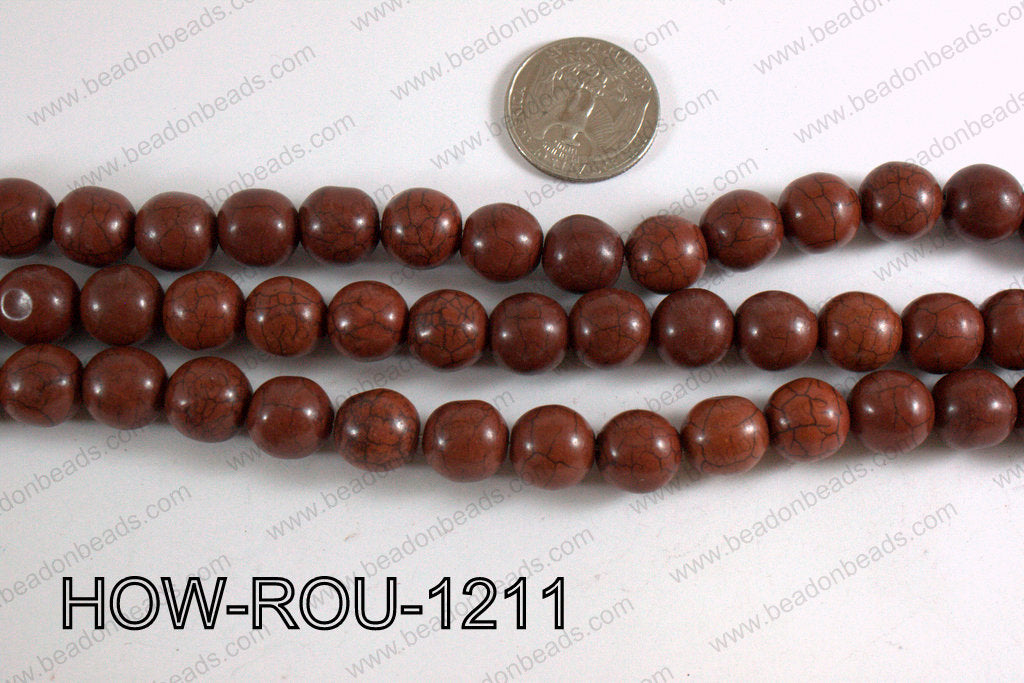 Howlite Round Brown 12mm HOW-ROU-1211