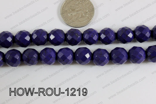 Howlite Round Faceted 32 Cut Purple 12mm HOW-ROU-1219