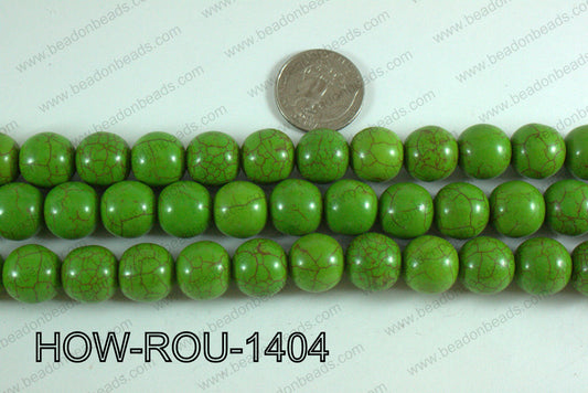 Howlite Round Green 14mm HOW-ROU-1404