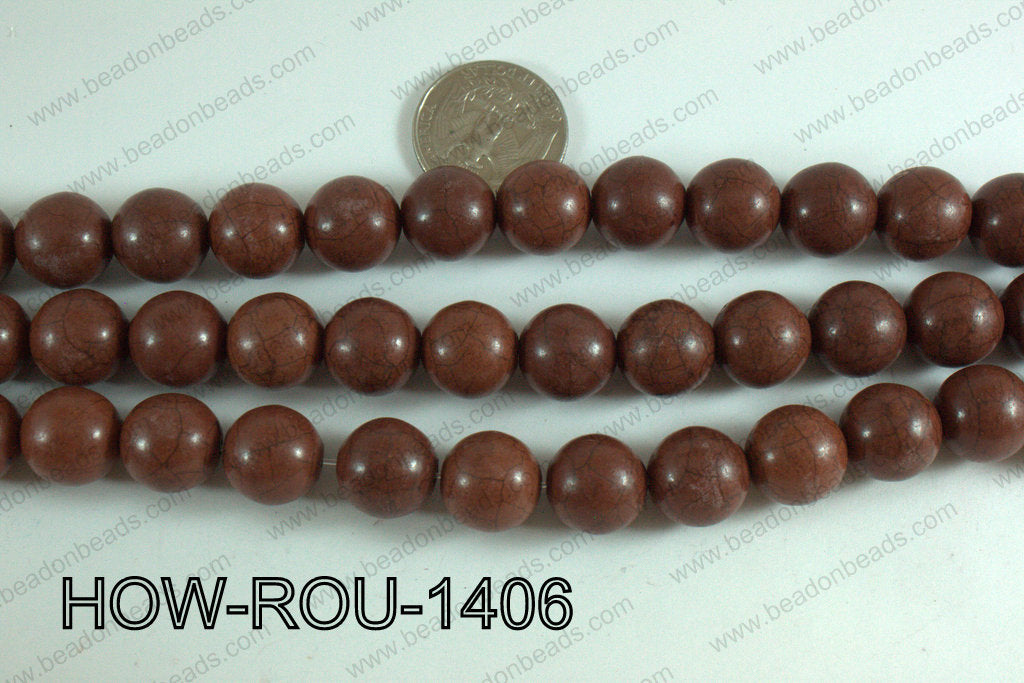Howlite Round Brown 14mm HOW-ROU-1406