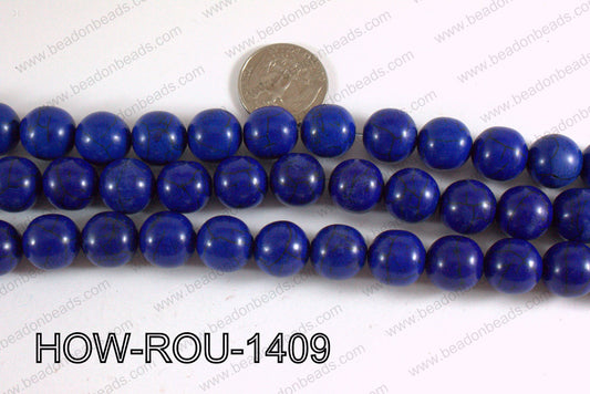 Howlite Round Dark Blue 14mm HOW-ROU-1409