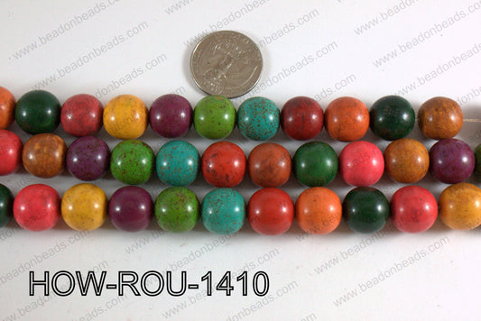Howlite Round Multicolor 14mm HOW-ROU-1410