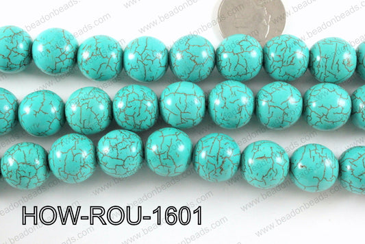 Howlite Round Turquoise 16mm HOW-ROU-1601