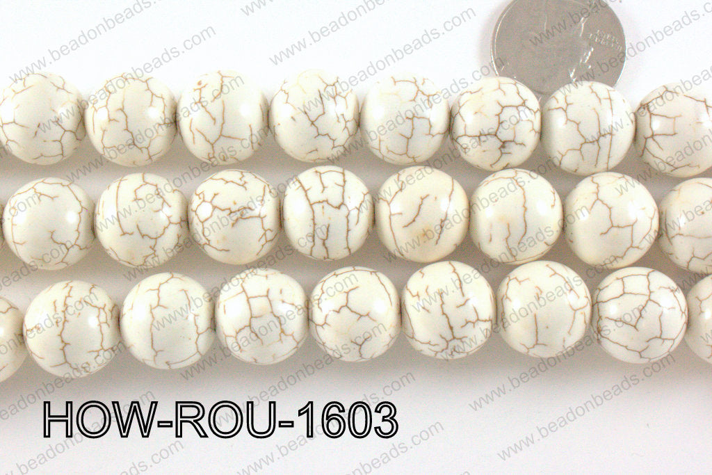 Howlite Round White 16mm HOW-ROU-1603