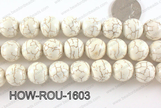 Howlite Round White 16mm HOW-ROU-1603