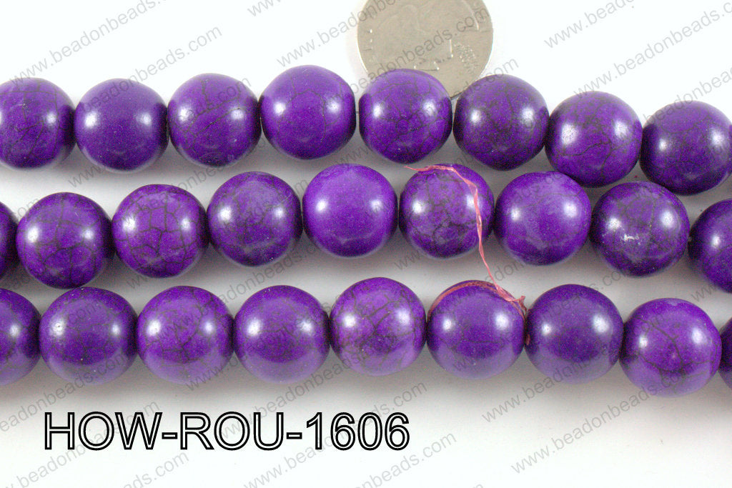 Howlite Round Purple 16mm HOW-ROU-1606