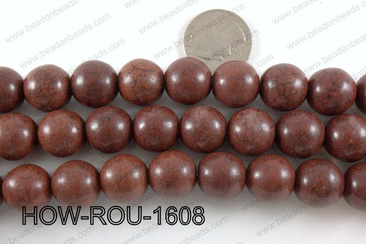 Howlite Round Brown 14mm HOW-ROU-1608