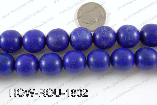 Howlite Round Dark Blue 18mm HOW-ROU-1802