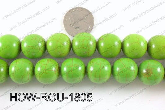 Howlite Round Green 18mm HOW-ROU-1805