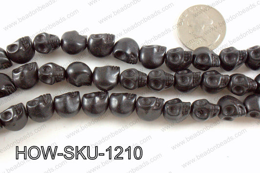 howlite skull black 10x12mm HOW-SKU-1210