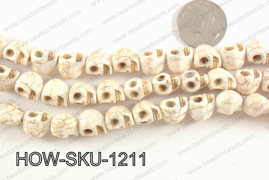 howlite skull cream 10x12mm HOW-SKU-1211