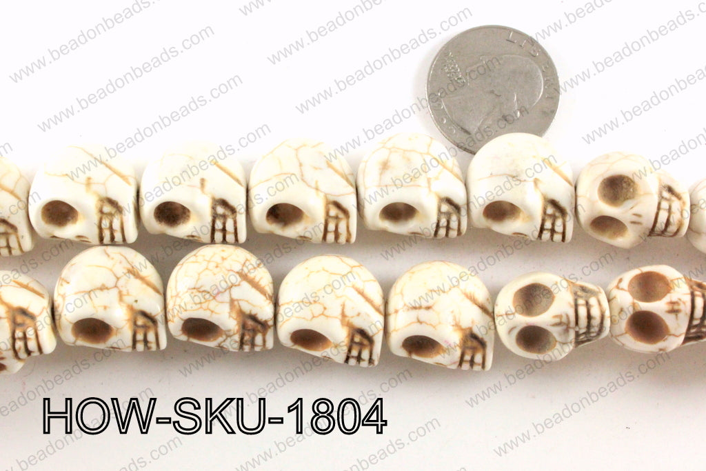 howlite skull cream 14x18mm HOW-SKU-1804