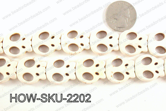 howlite skull cream 20x22 mm HOW-SKU-2202