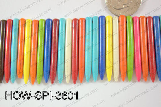 Howlite Spikes 4x36mm HOW-SPI-3601