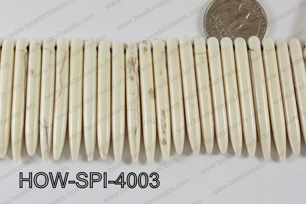 Howlite Spikes 5x45mm White HOW-SPI-4003