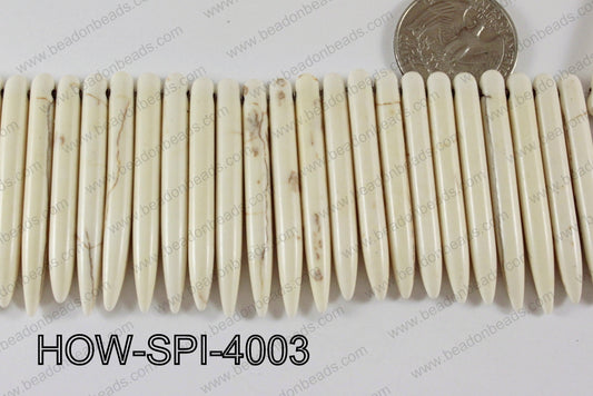Howlite Spikes 5x45mm White HOW-SPI-4003