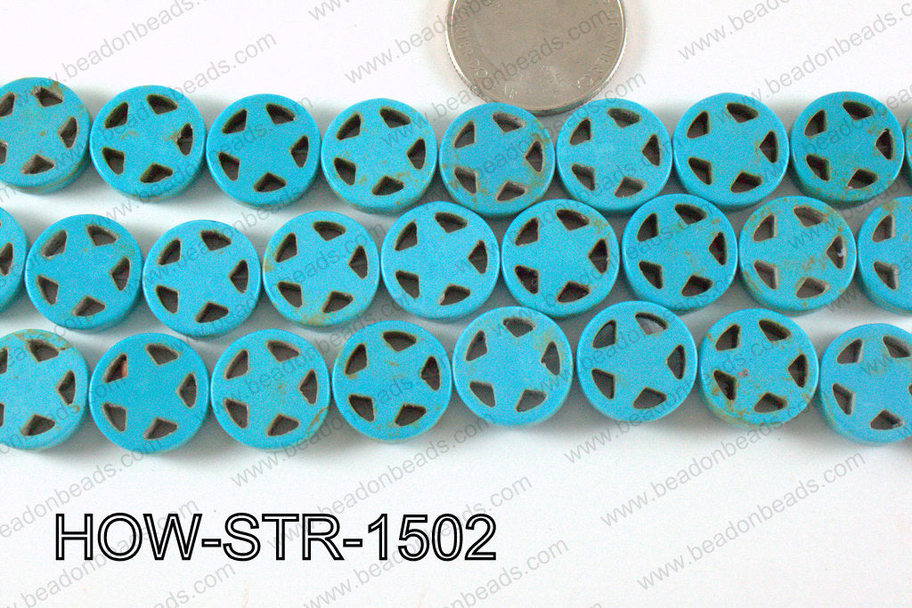 Howlite Star Turquoise 15mm HOW-STR-1502