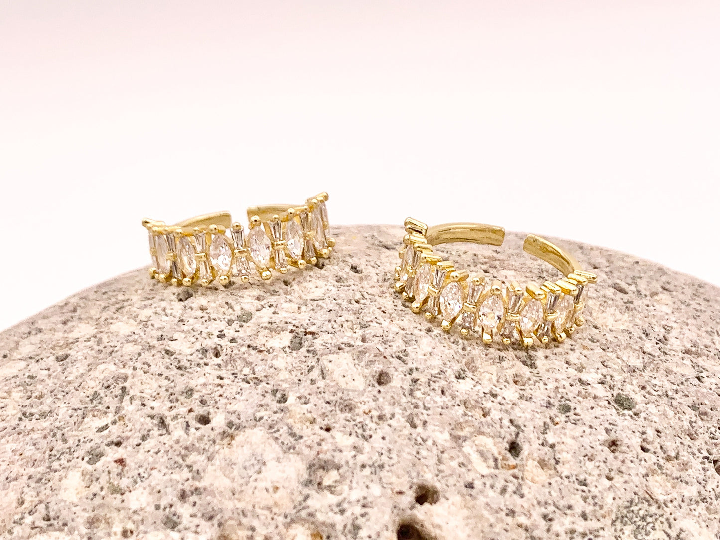 Glamourous Marquis Rhinestone Bridal Style Adjustable Rings in 18K Gold or Silver Plated Copper 4pcs
